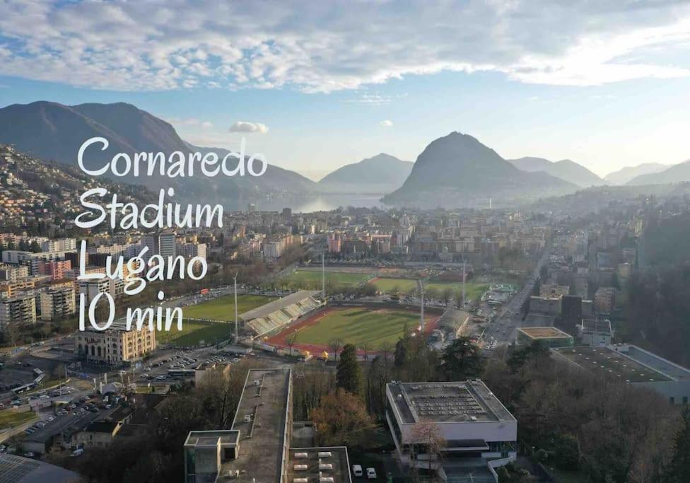 'Cuore Di Rose' Parking - Welcome Set, Netflix, For 4 Persons -By Easylife Swiss Lugano Dış mekan fotoğraf